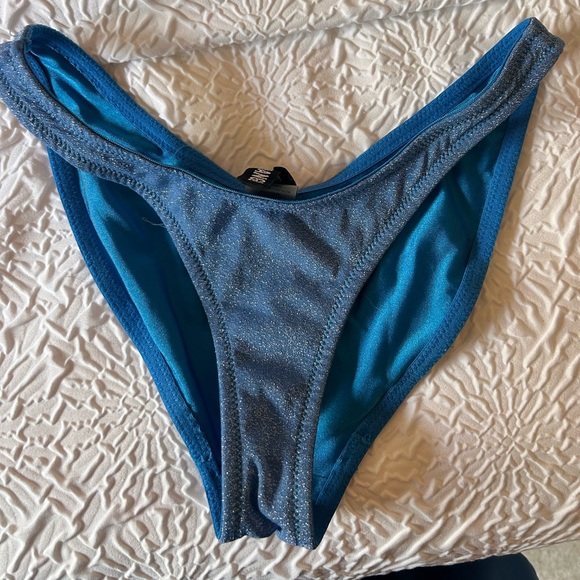 Blue Sparkle One Shoulder Bikini - Picture 2 of 4